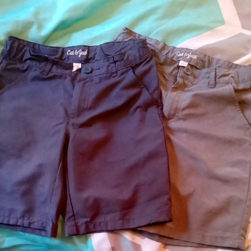 Cat & Jack Kids' Shorts Set - Dark Blue and Light Gray